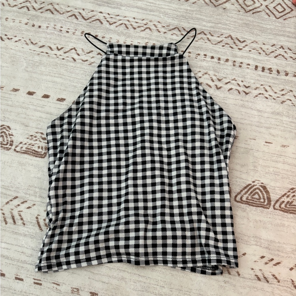 Checkered halter top - size S